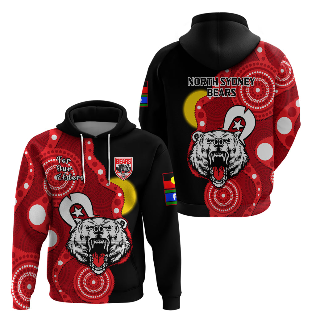 North Sydney Rugby NAIDOC Hoodie Bears Indigenous For Our Elders - Vibe Hoodie Shop