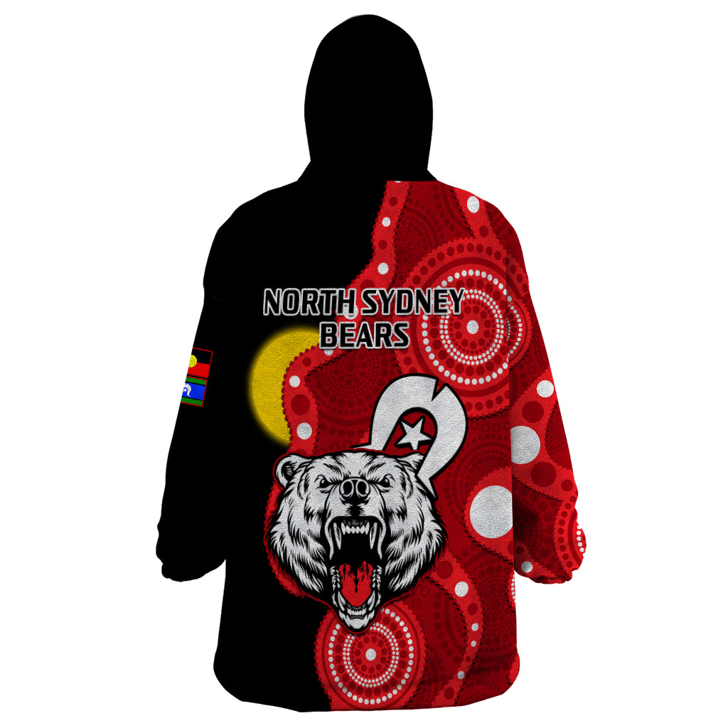 North Sydney Rugby NAIDOC Wearable Blanket Hoodie Bears Indigenous For Our Elders - Vibe Hoodie Shop