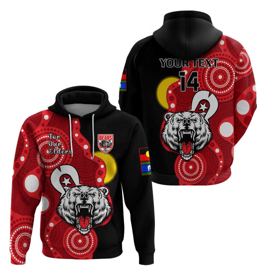 (Custom Text And Number) North Sydney Rugby NAIDOC Hoodie Bears Indigenous For Our Elders - Vibe Hoodie Shop