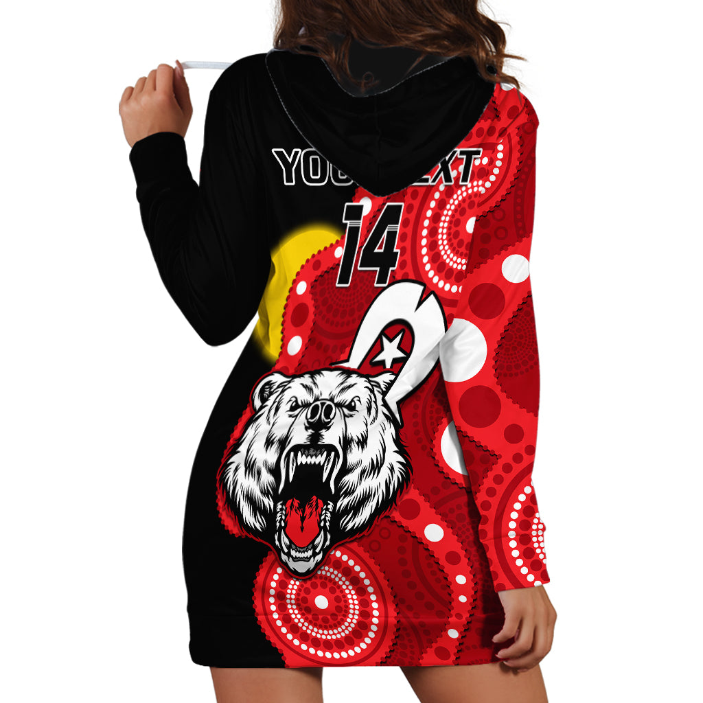 (Custom Text And Number) North Sydney Rugby NAIDOC Hoodie Dress Bears Indigenous For Our Elders - Vibe Hoodie Shop