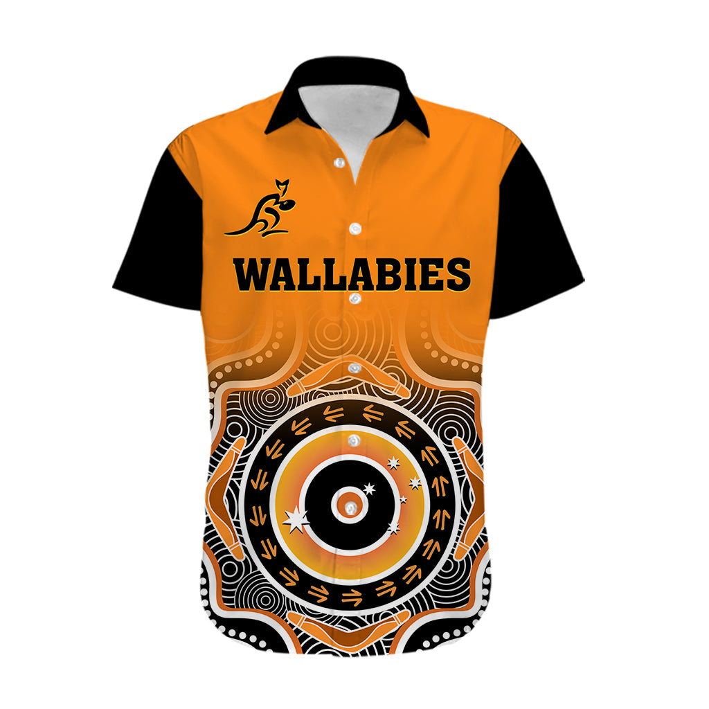 Wallabies Rugby Hawaiian Shirt Aussie Go Champions Indigenous Orange - Vibe Hoodie Shop