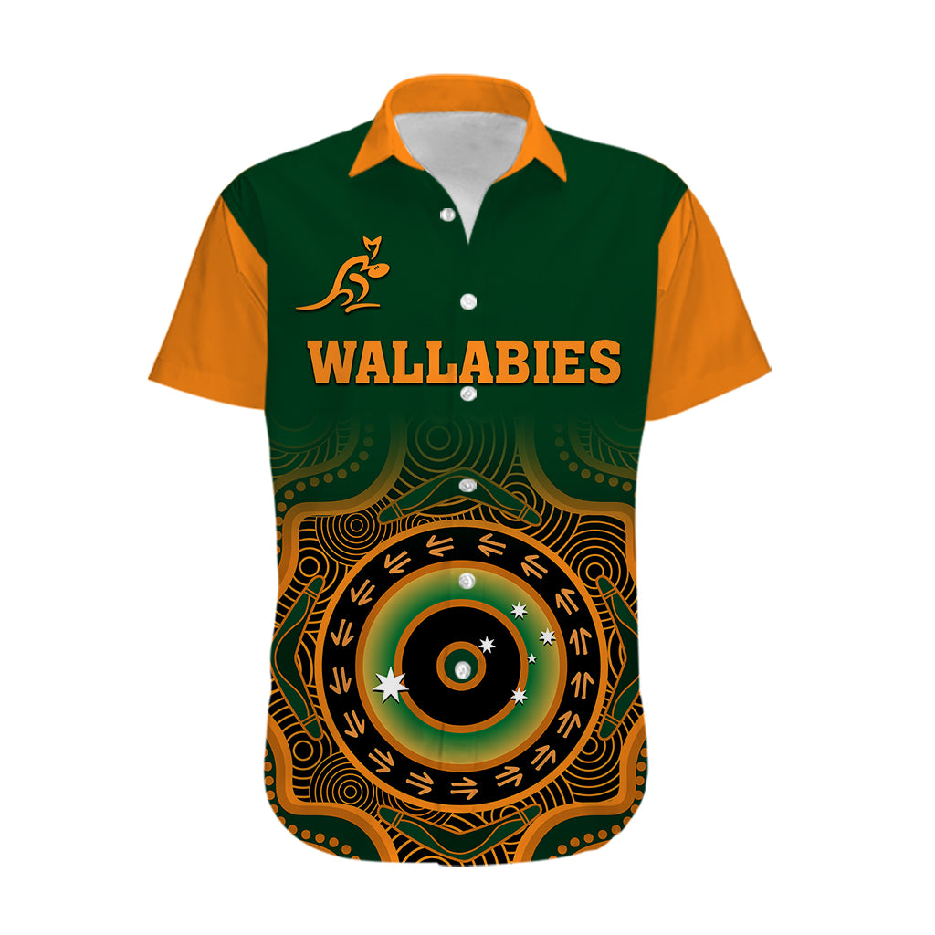 (Custom Text And Number) Wallabies Rugby Hawaiian Shirt Aussie Go Champions Indigenous Green - Vibe Hoodie Shop