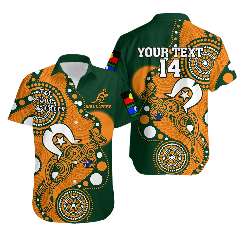 (Custom Text And Number) Wallabies Rugby NAIDOC Hawaiian Shirt Aboriginal Camouflage Lest We Forget - Vibe Hoodie Shop