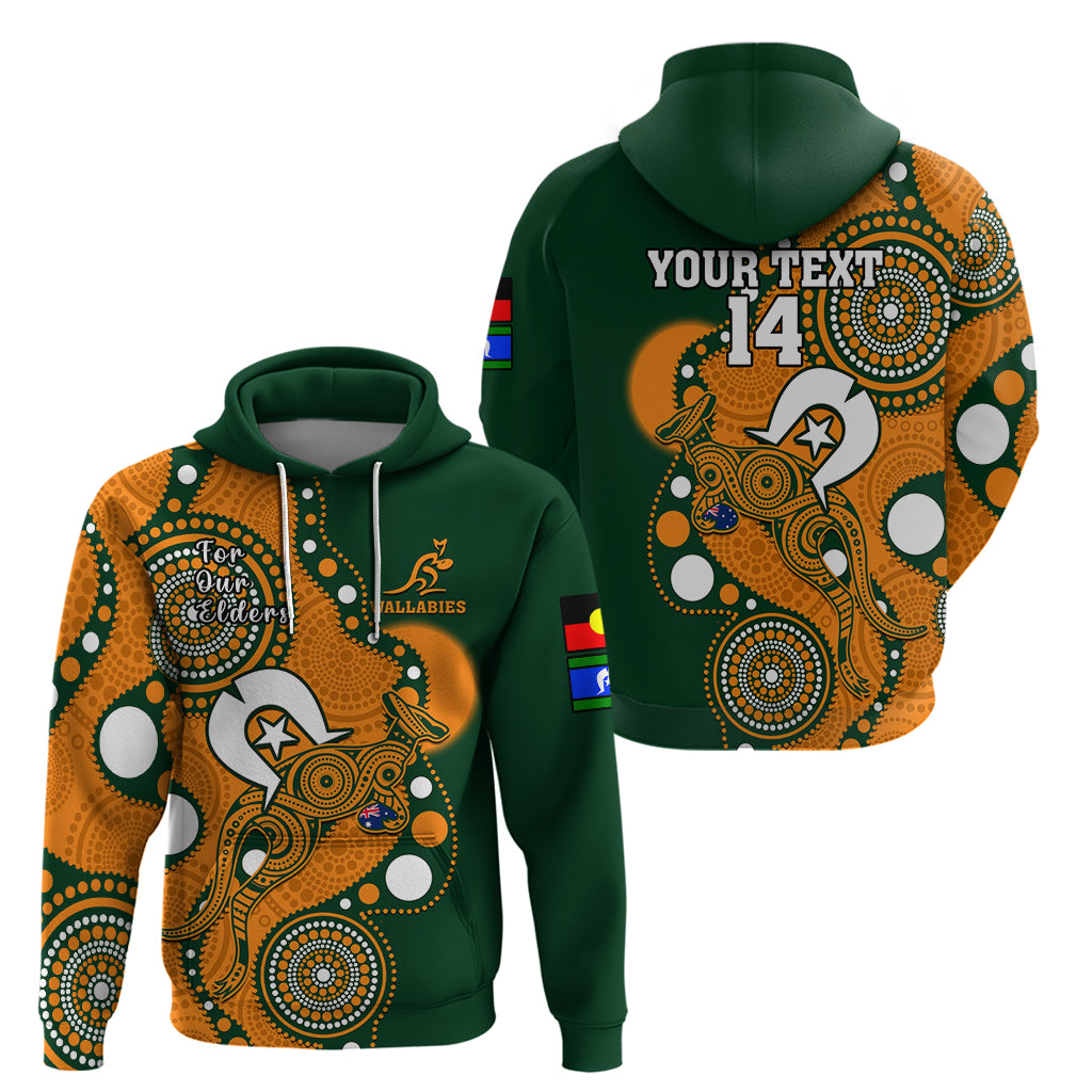 (Custom Text And Number) Wallabies Rugby NAIDOC Hoodie Aboriginal Camouflage Lest We Forget - Vibe Hoodie Shop