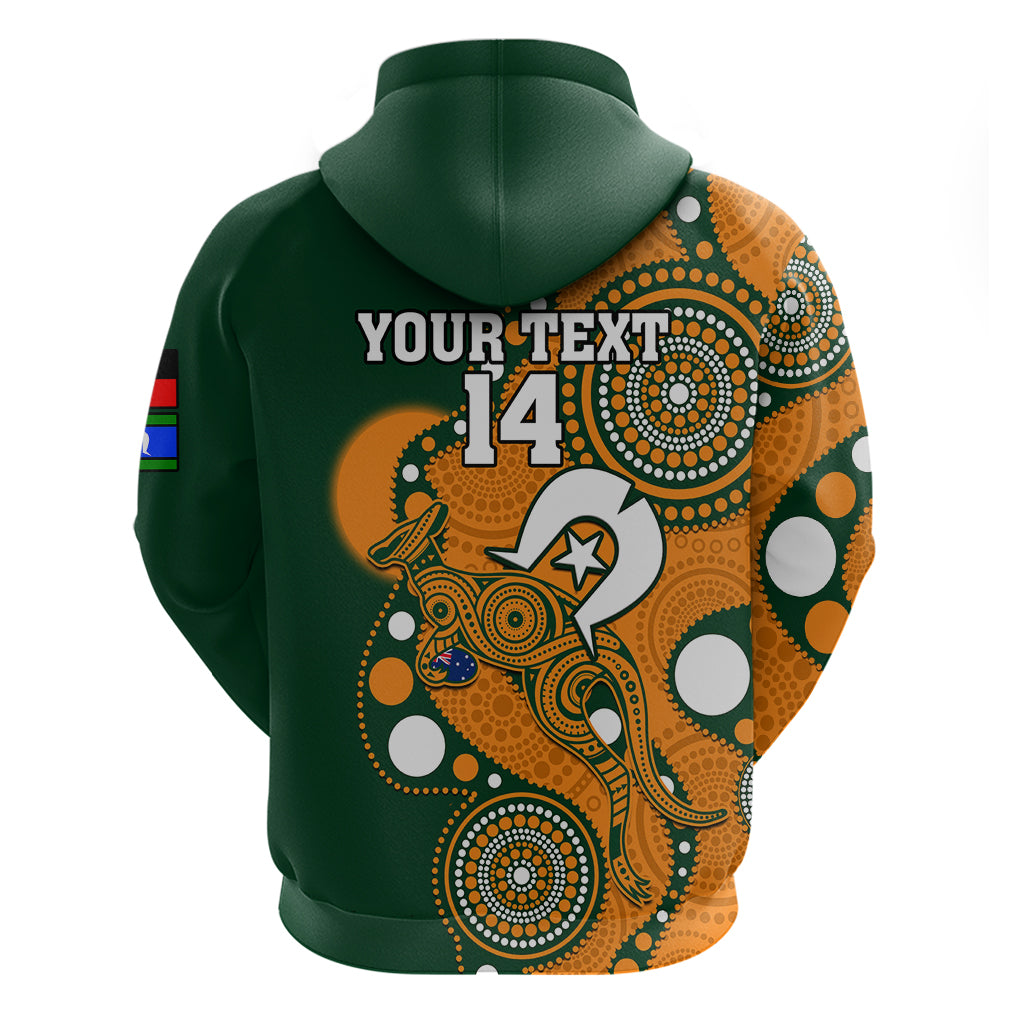 (Custom Text And Number) Wallabies Rugby NAIDOC Hoodie Aboriginal Camouflage Lest We Forget - Vibe Hoodie Shop