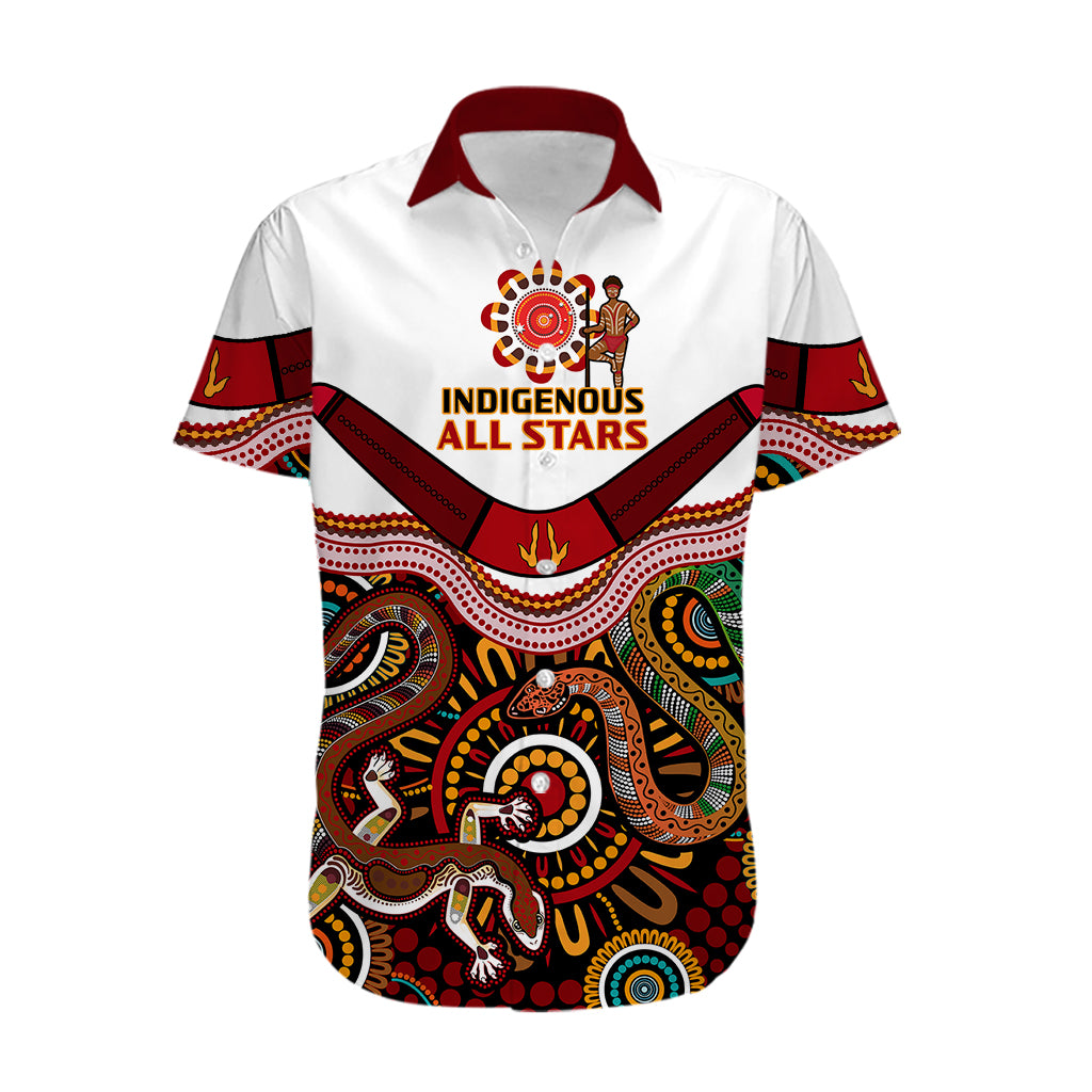 Australia Indigenous Rugby Hawaiian Shirt All Stars Aussie Snake And Lizard - Vibe Hoodie Shop