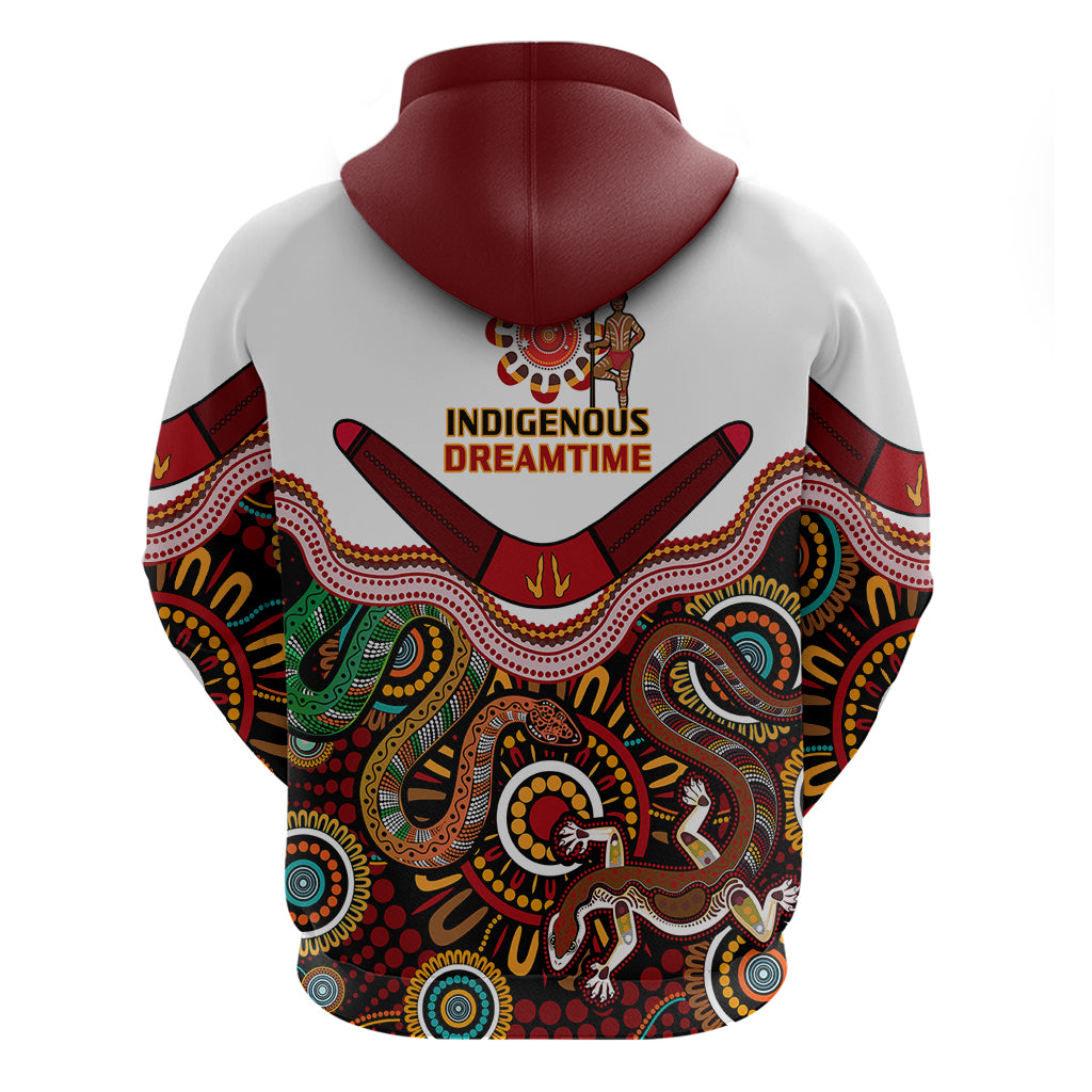 Australia Indigenous Rugby Hoodie All Stars Aussie Snake And Lizard - Vibe Hoodie Shop