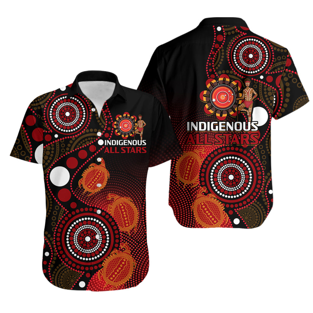 Australia Indigenous Rugby Hawaiian Shirt All Stars Aboriginal Turtle - Vibe Hoodie Shop