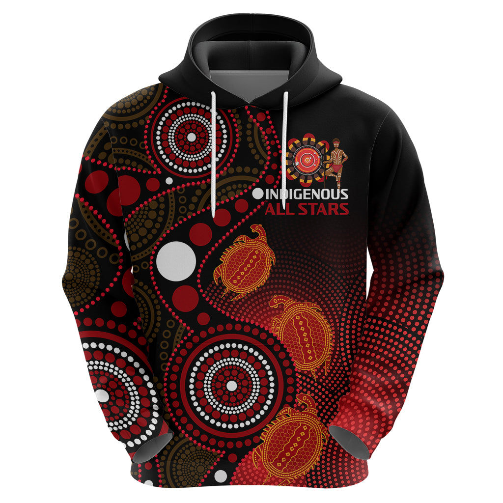 Australia Indigenous Rugby Hoodie All Stars Aboriginal Turtle - Vibe Hoodie Shop