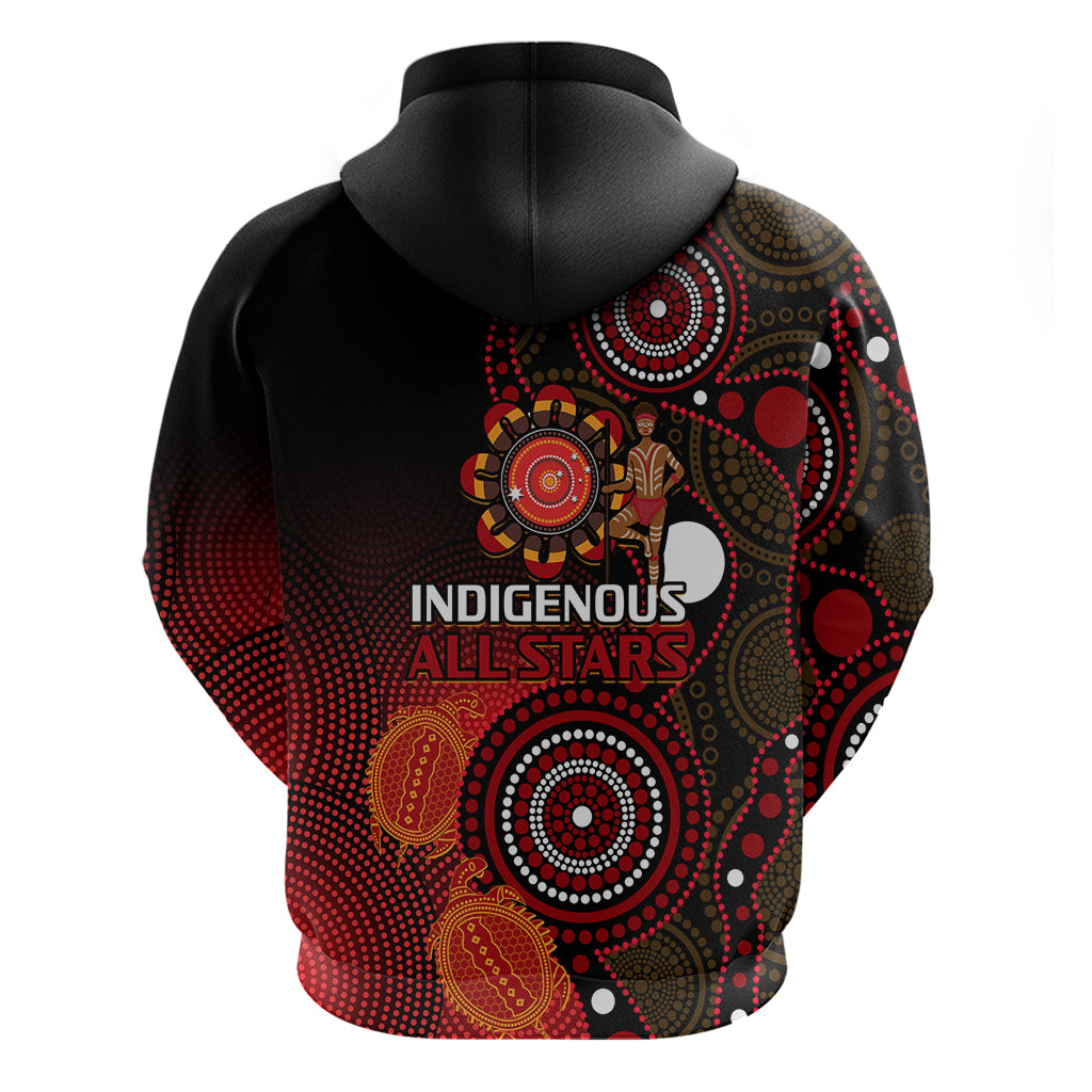 Australia Indigenous Rugby Hoodie All Stars Aboriginal Turtle - Vibe Hoodie Shop