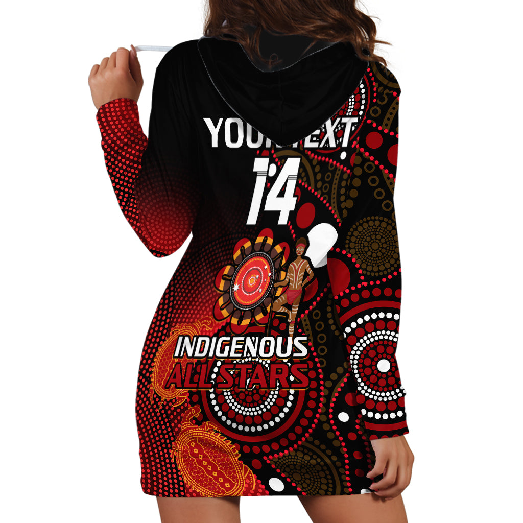 (Custom Text And Number) Australia Indigenous Rugby Hoodie Dress All Stars Aboriginal Turtle - Vibe Hoodie Shop