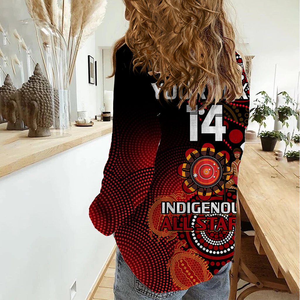 (Custom Text And Number) Australia Indigenous Rugby Women Casual Shirt All Stars Aboriginal Turtle - Vibe Hoodie Shop