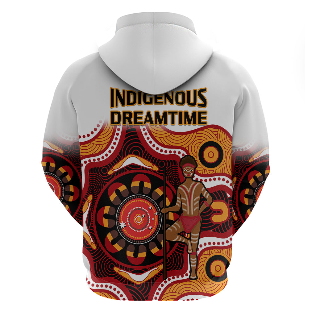 Australia Indigenous Rugby Hoodie All Stars Aborigine Dreamtime White Version - Vibe Hoodie Shop