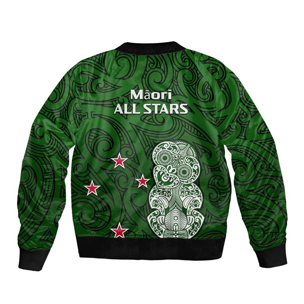 Aotearoa Rugby Bomber Jacket All Stars New Zealand Tiki Maori - Vibe Hoodie Shop