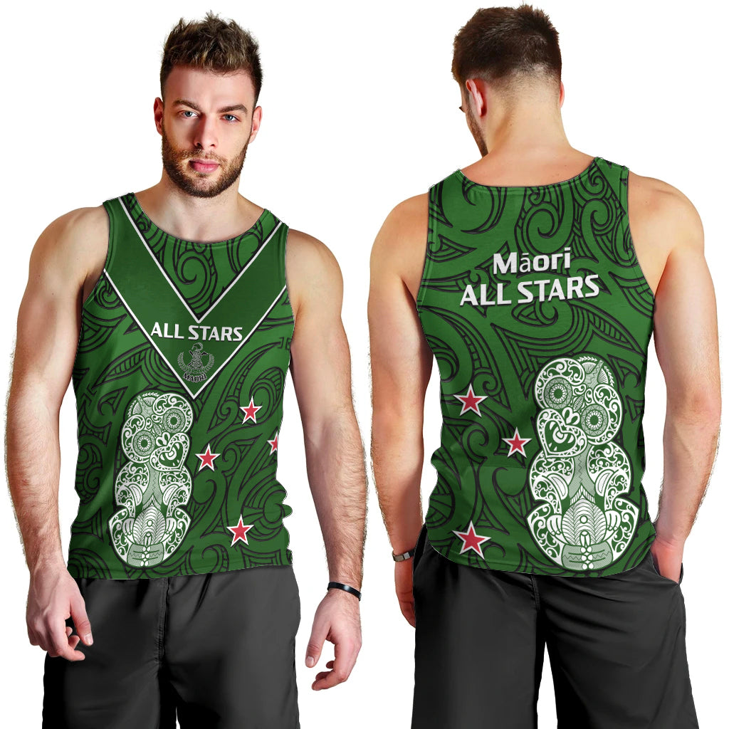 Aotearoa Rugby Men Tank Top All Stars New Zealand Tiki Maori - Vibe Hoodie Shop