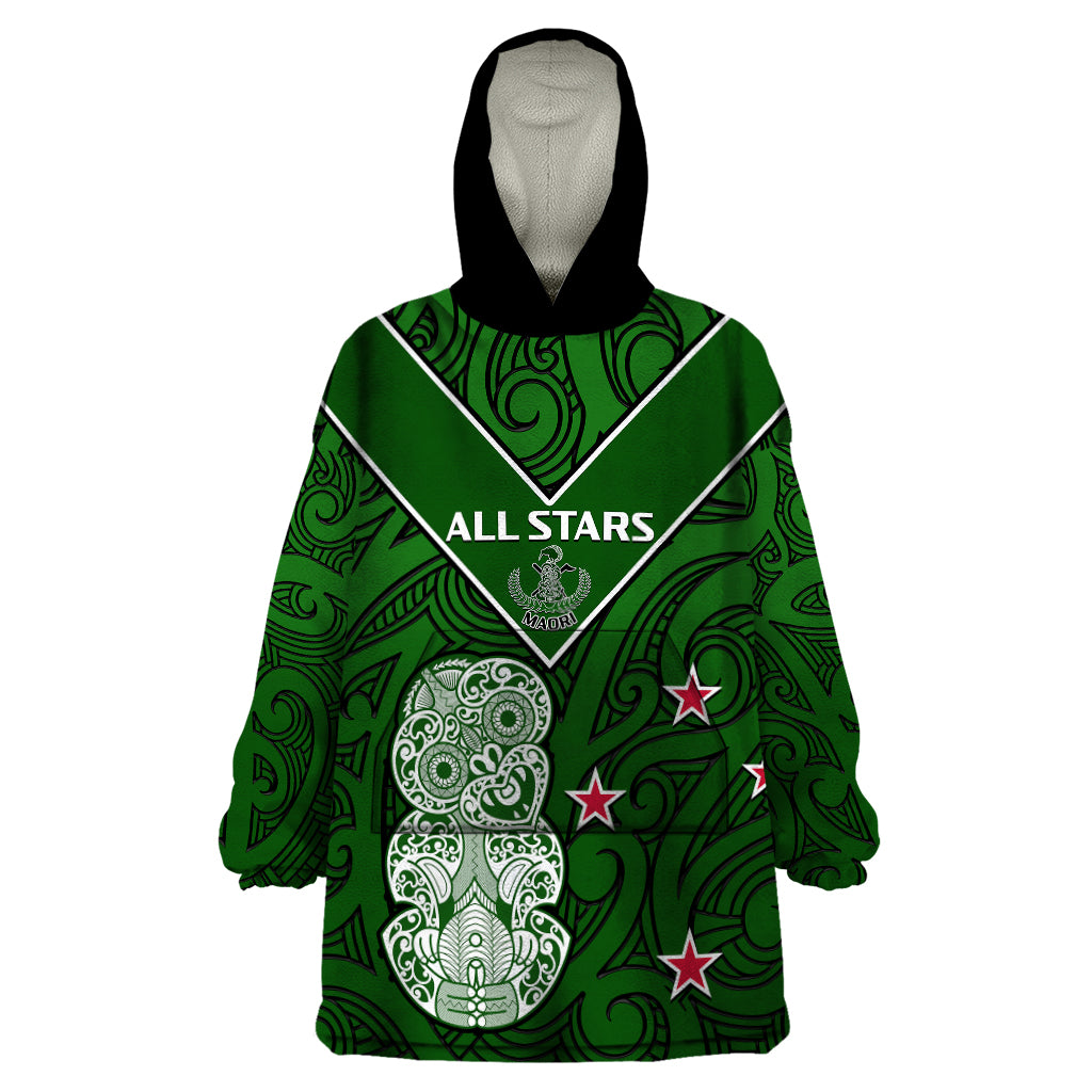 Aotearoa Rugby Wearable Blanket Hoodie All Stars New Zealand Tiki Maori - Vibe Hoodie Shop