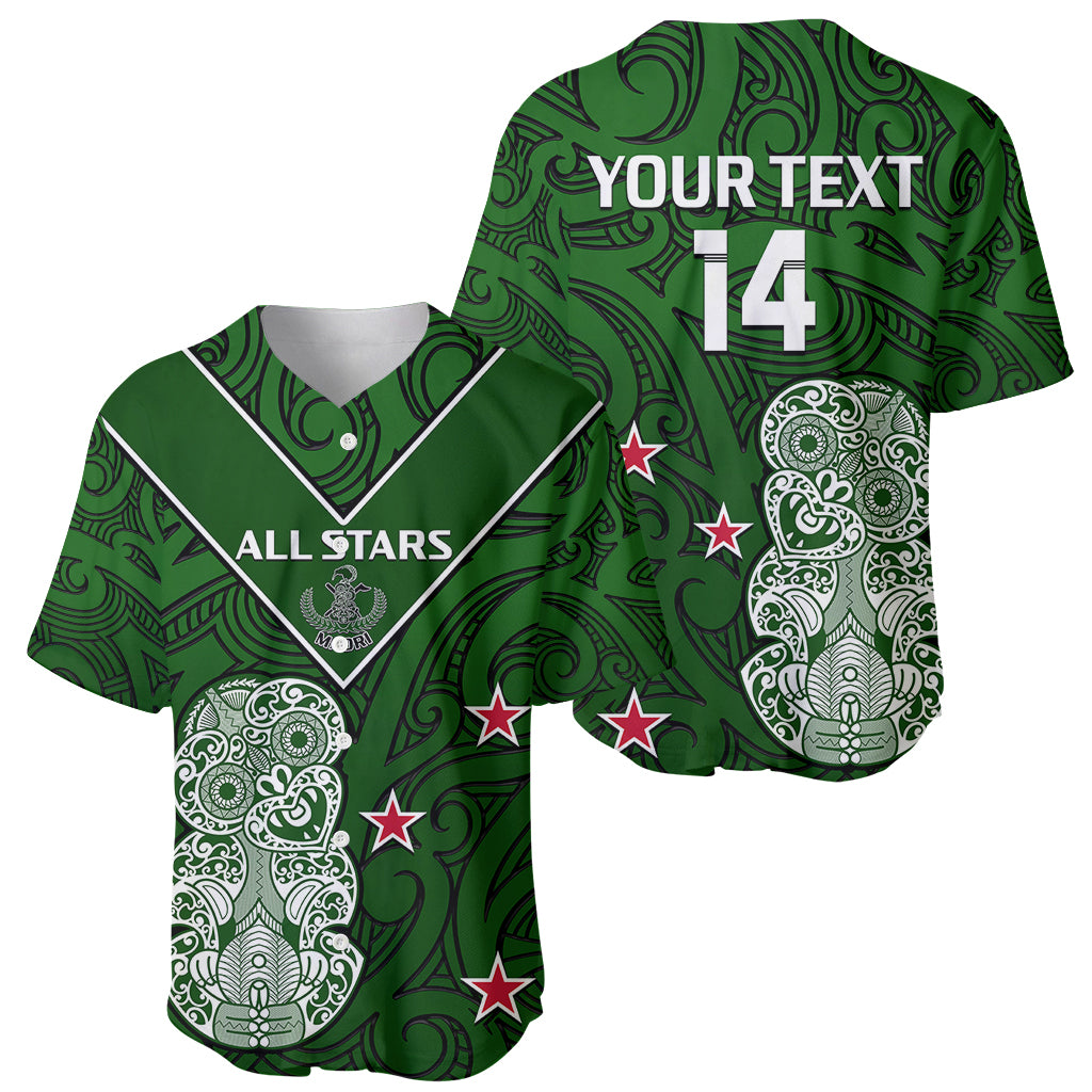 (Custom Text And Number) Aotearoa Rugby Baseball Jersey All Stars New Zealand Tiki Maori - Vibe Hoodie Shop