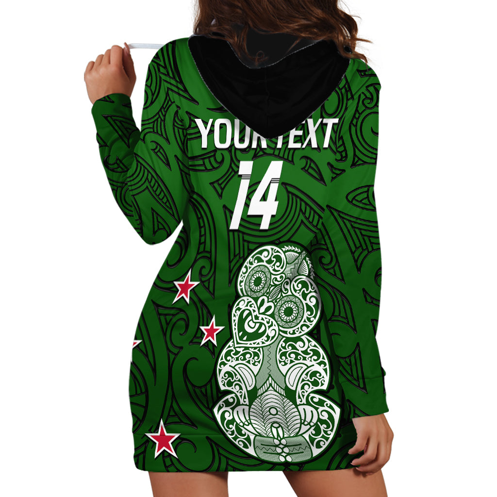 (Custom Text And Number) Aotearoa Rugby Hoodie Dress All Stars New Zealand Tiki Maori - Vibe Hoodie Shop