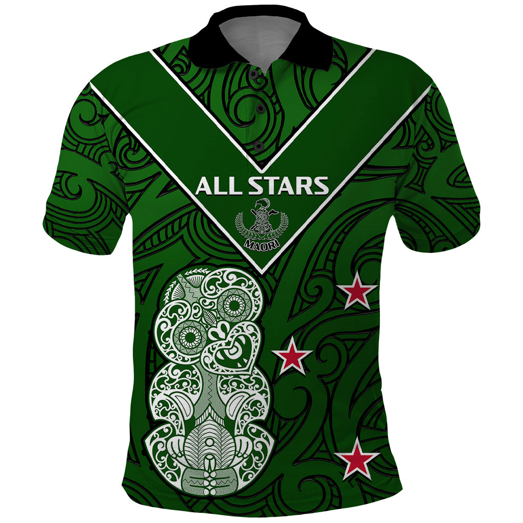 (Custom Text And Number) Aotearoa Rugby Polo Shirt All Stars New Zealand Tiki Maori - Vibe Hoodie Shop