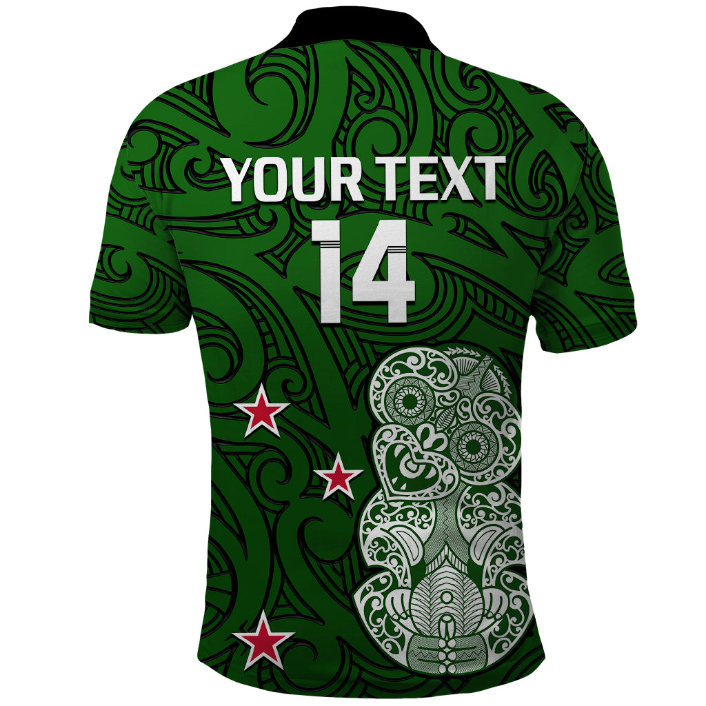 (Custom Text And Number) Aotearoa Rugby Polo Shirt All Stars New Zealand Tiki Maori - Vibe Hoodie Shop