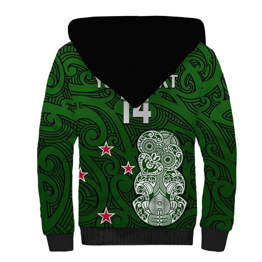 (Custom Text And Number) Aotearoa Rugby Sherpa Hoodie All Stars New Zealand Tiki Maori - Vibe Hoodie Shop