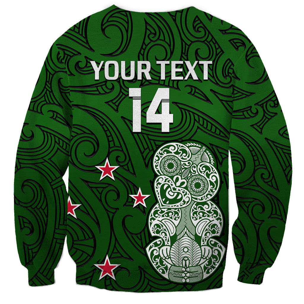 (Custom Text And Number) Aotearoa Rugby Sweatshirt All Stars New Zealand Tiki Maori - Vibe Hoodie Shop