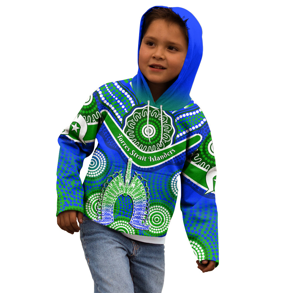 (Custom Personalised) Torres Strait Islanders Kid Hoodie Dhari Australian Aboriginal Art - Vibe Hoodie Shop