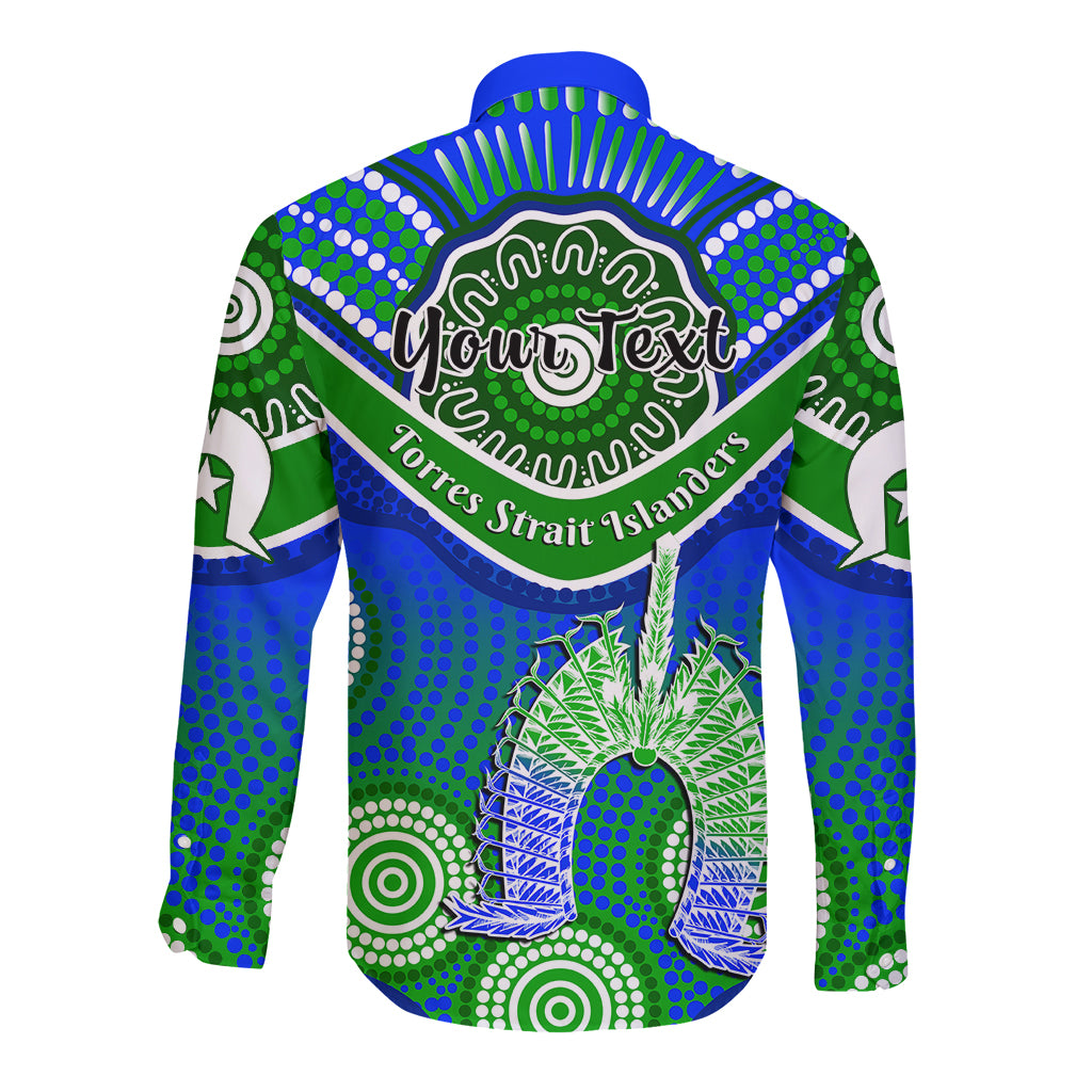 (Custom Personalised) Torres Strait Islanders Long Sleeve Button Shirt Dhari Australian Aboriginal Art - Vibe Hoodie Shop