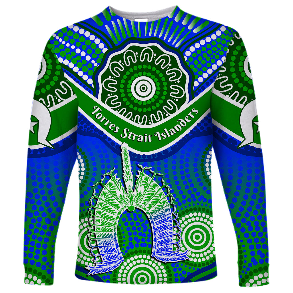 (Custom Personalised) Torres Strait Islanders Long Sleeve Shirt Dhari Australian Aboriginal Art - Vibe Hoodie Shop