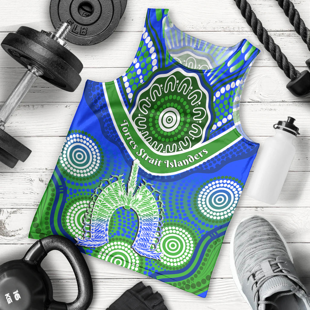 (Custom Personalised) Torres Strait Islanders Men Tank Top Dhari Australian Aboriginal Art - Vibe Hoodie Shop