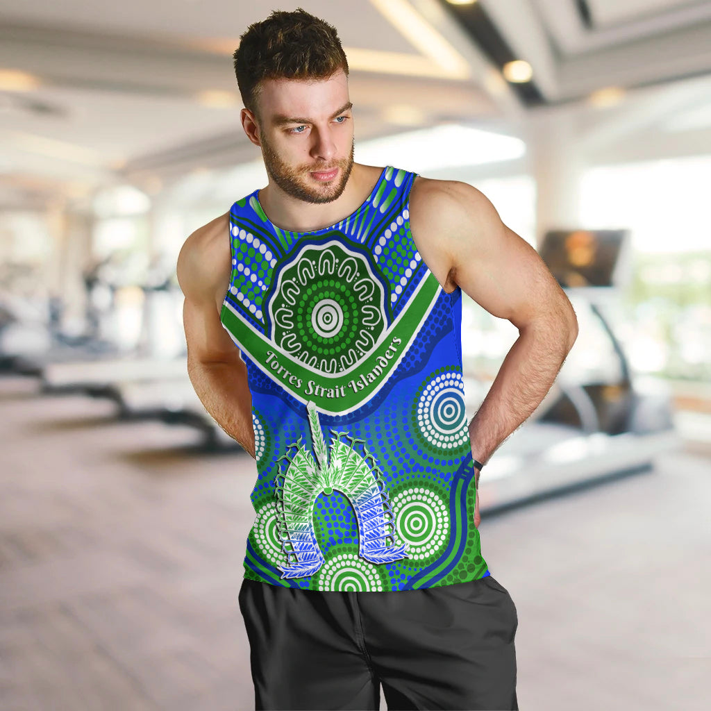 (Custom Personalised) Torres Strait Islanders Men Tank Top Dhari Australian Aboriginal Art - Vibe Hoodie Shop