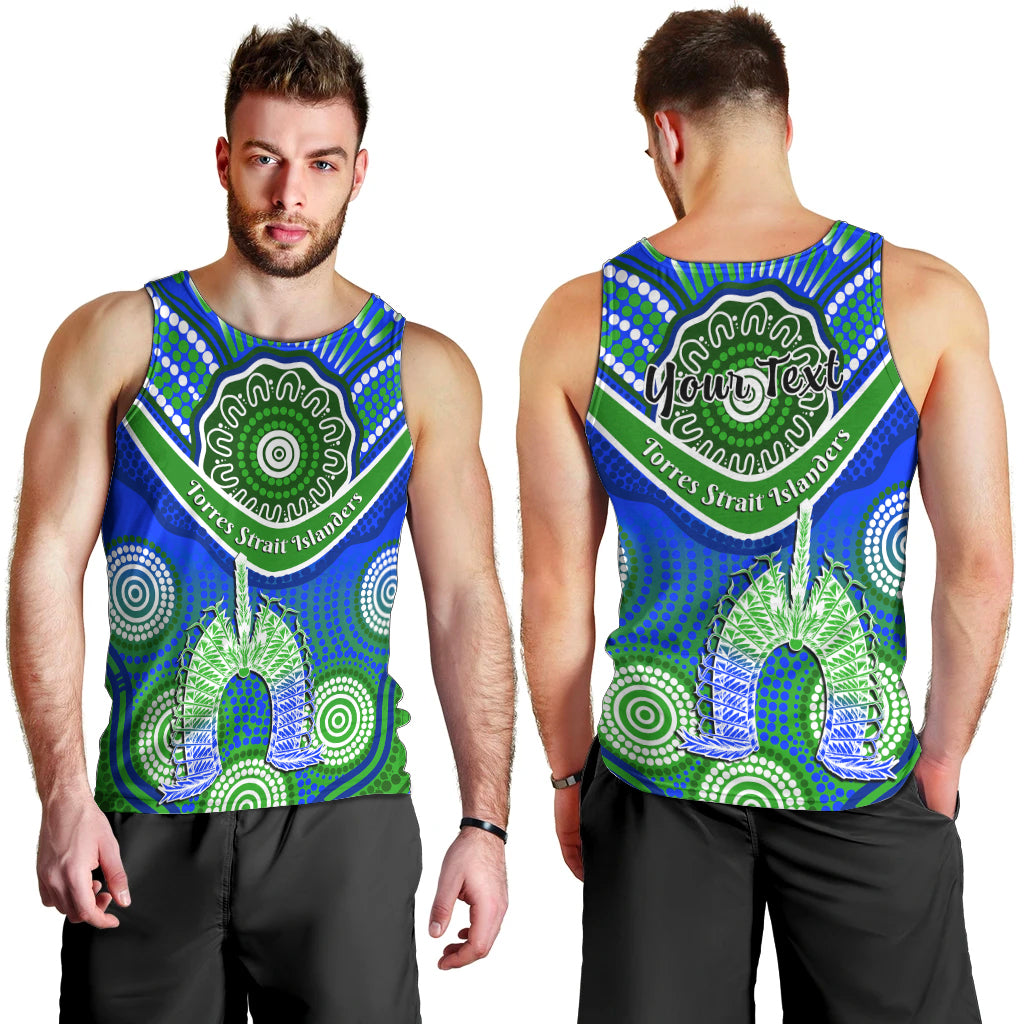 (Custom Personalised) Torres Strait Islanders Men Tank Top Dhari Australian Aboriginal Art - Vibe Hoodie Shop