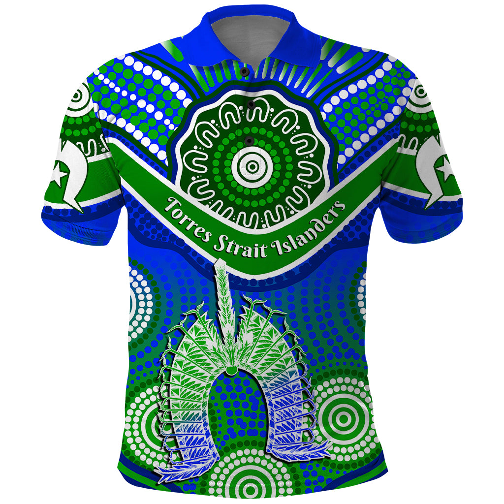 (Custom Personalised) Torres Strait Islanders Polo Shirt Dhari Australian Aboriginal Art - Vibe Hoodie Shop