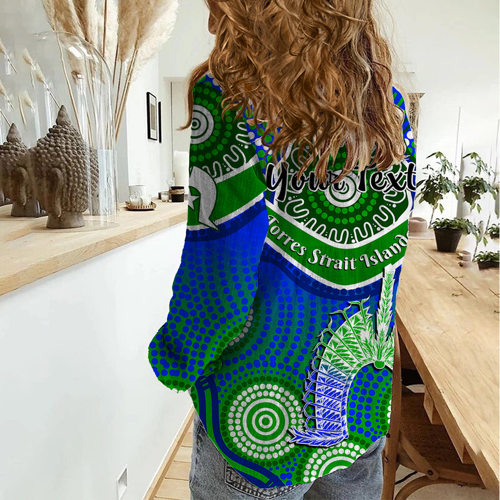 (Custom Personalised) Torres Strait Islanders Women Casual Shirt Dhari Australian Aboriginal Art - Vibe Hoodie Shop