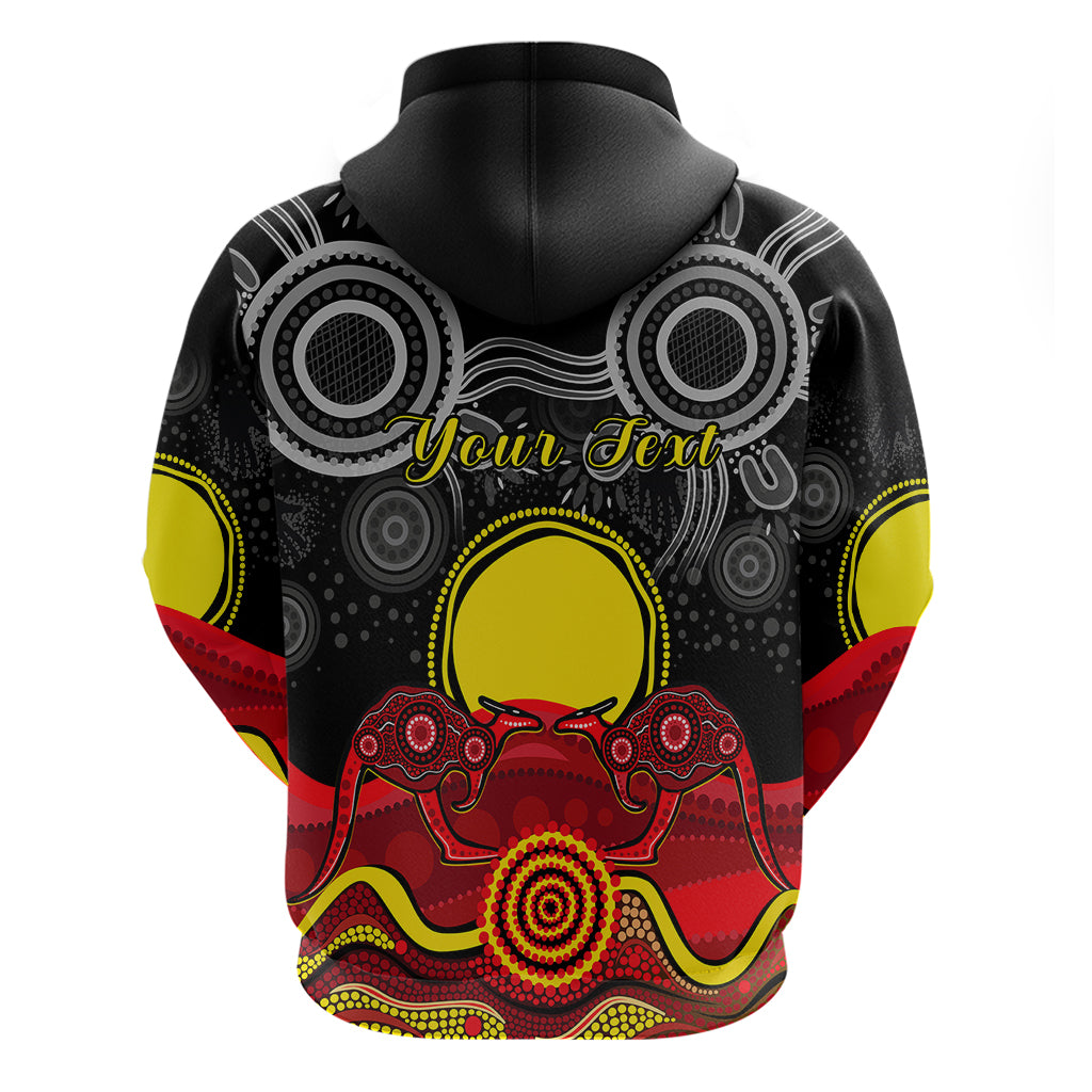 (Custom Personalised) Australian Indigenous Hoodie Kangaroos Circle Aboriginal Art - Vibe Hoodie Shop