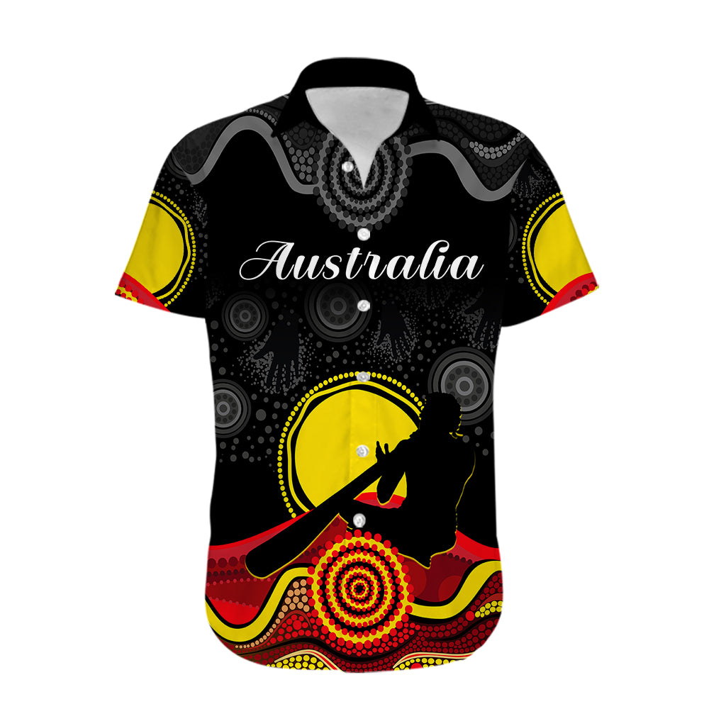 (Custom Personalised) Australian Indigenous Hawaiian Shirt Didgeridoo Man Circle Aboriginal Art - Vibe Hoodie Shop