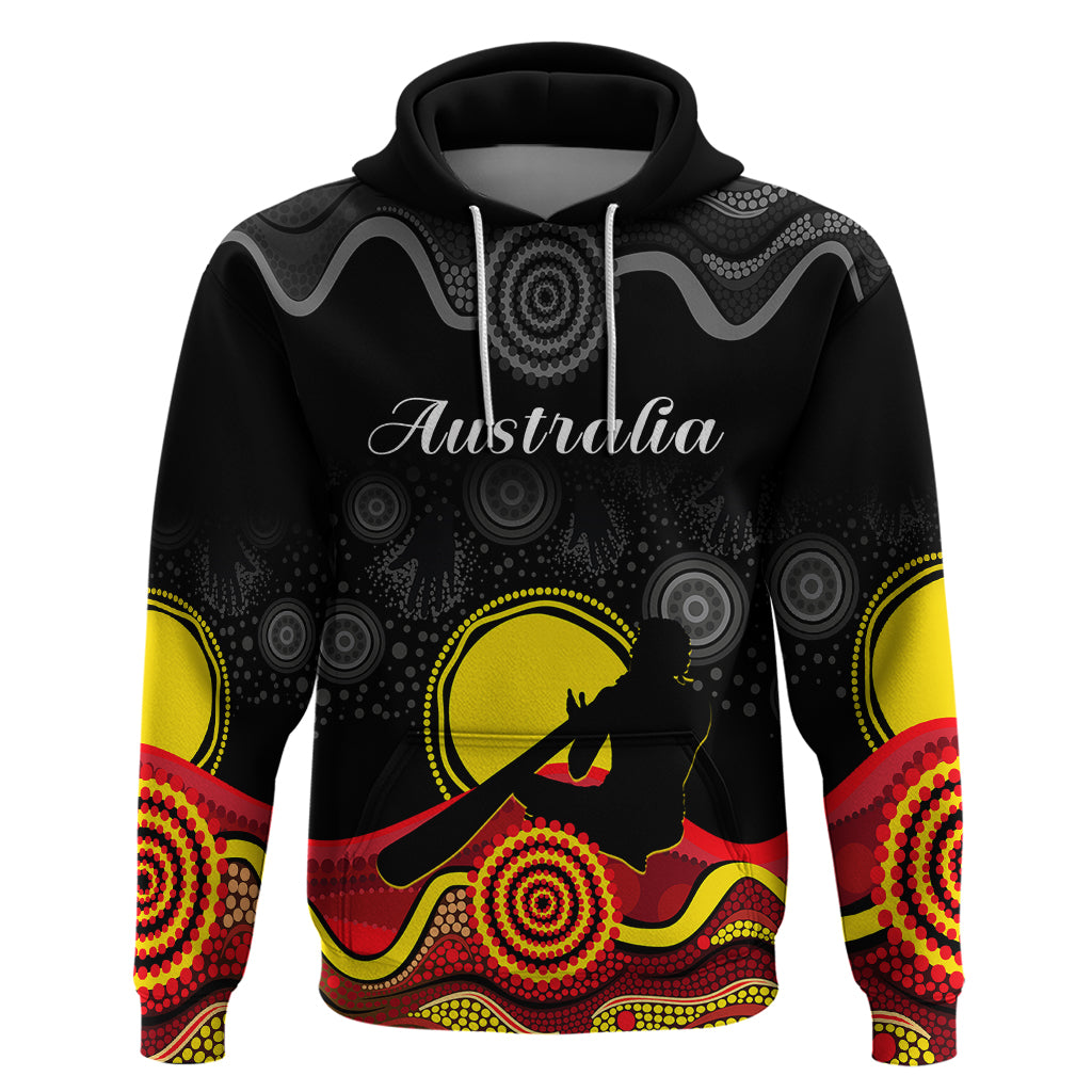 (Custom Personalised) Australian Indigenous Hoodie Didgeridoo Man Circle Aboriginal Art - Vibe Hoodie Shop