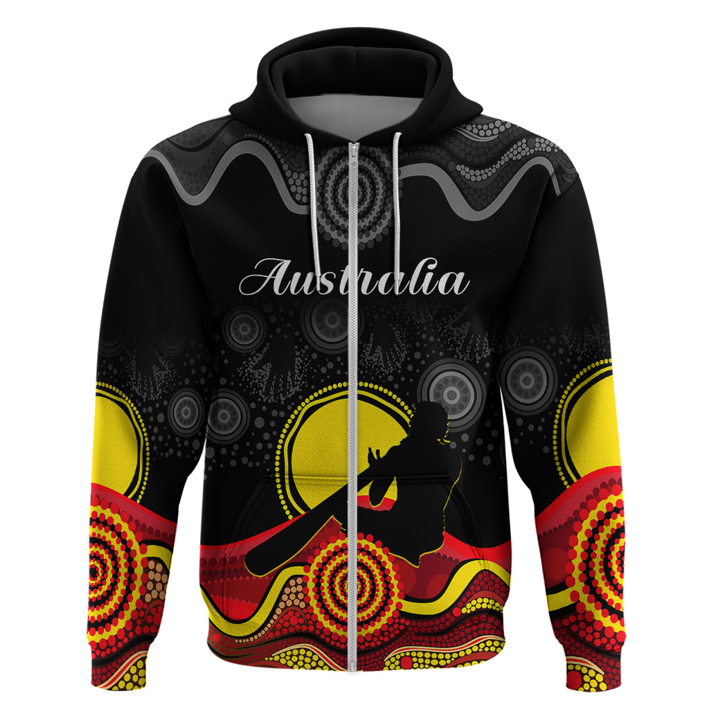 (Custom Personalised) Australian Indigenous Hoodie Didgeridoo Man Circle Aboriginal Art - Vibe Hoodie Shop