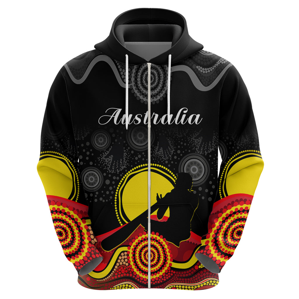(Custom Personalised) Australian Indigenous Hoodie Didgeridoo Man Circle Aboriginal Art - Vibe Hoodie Shop