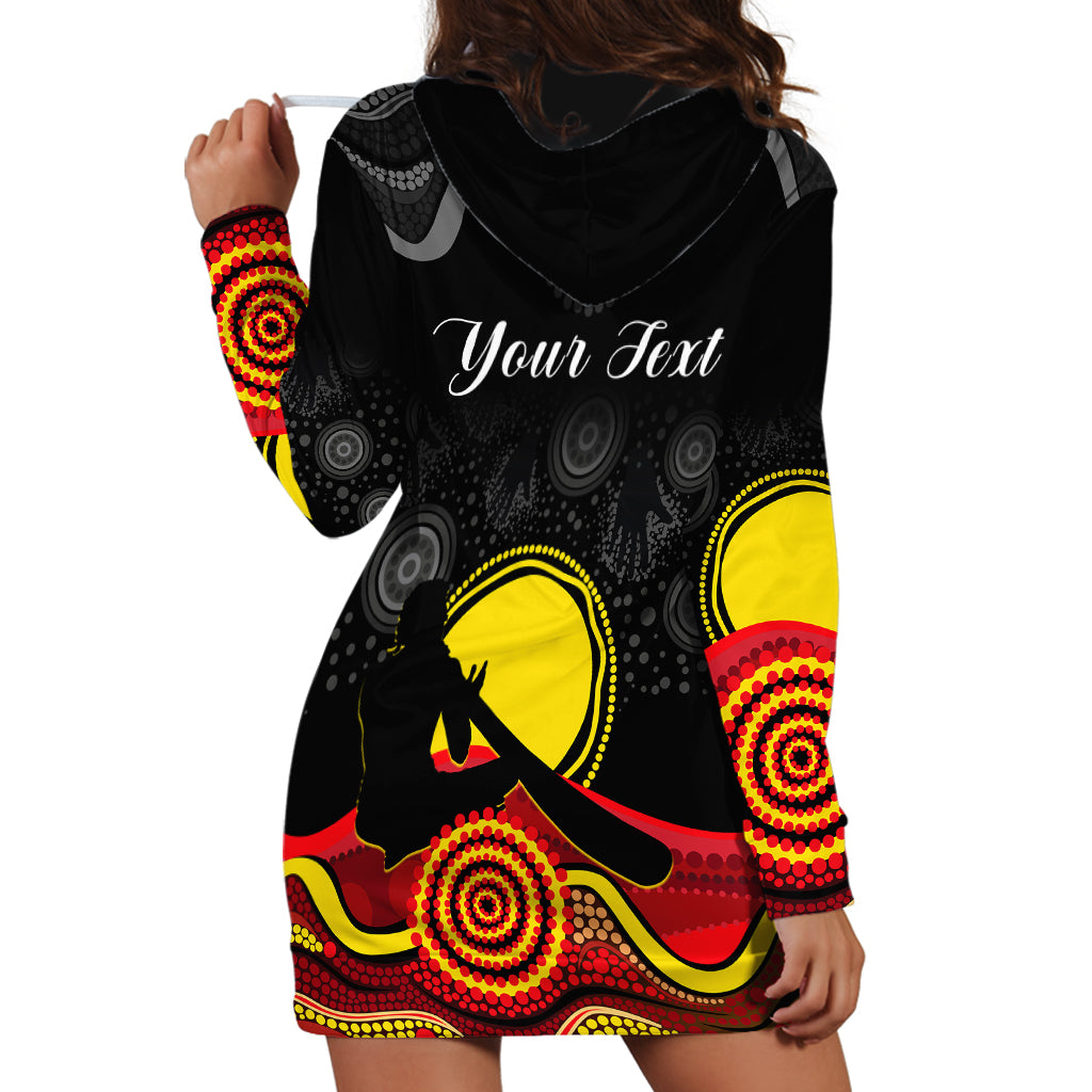 (Custom Personalised) Australian Indigenous Hoodie Dress Didgeridoo Man Circle Aboriginal Art - Vibe Hoodie Shop