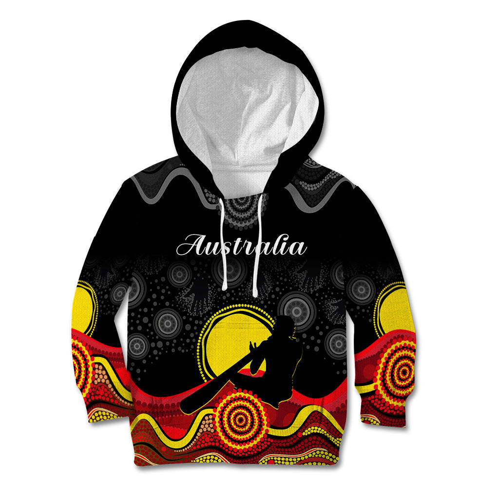 (Custom Personalised) Australian Indigenous Kid Hoodie Didgeridoo Man Circle Aboriginal Art - Vibe Hoodie Shop