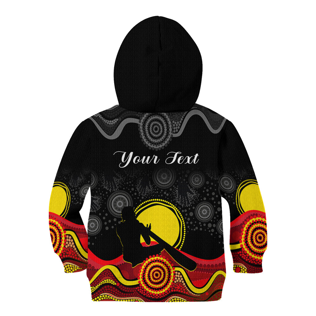 (Custom Personalised) Australian Indigenous Kid Hoodie Didgeridoo Man Circle Aboriginal Art - Vibe Hoodie Shop