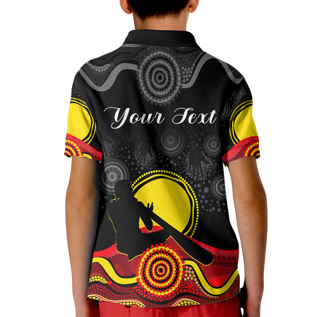 (Custom Personalised) Australian Indigenous Kid Polo Shirt Didgeridoo Man Circle Aboriginal Art - Vibe Hoodie Shop