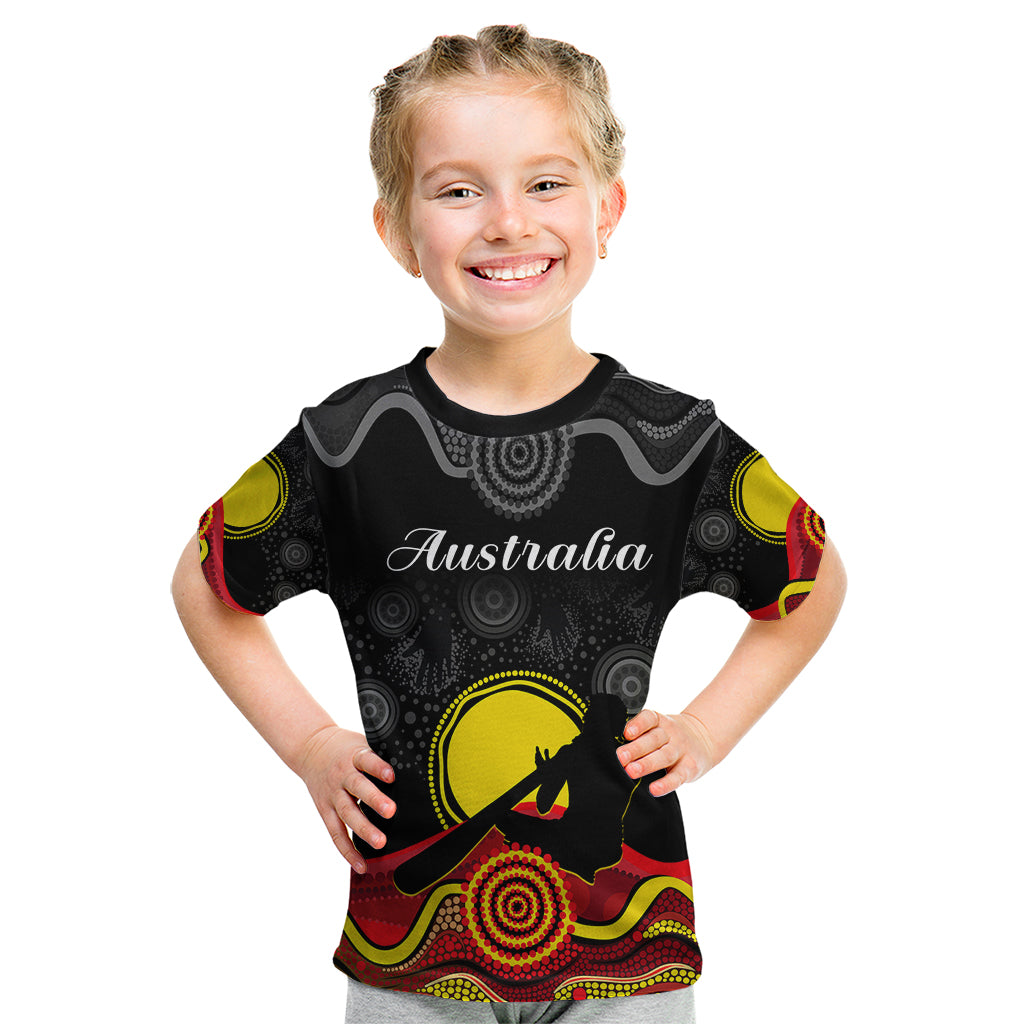 (Custom Personalised) Australian Indigenous Kid T Shirt Didgeridoo Man Circle Aboriginal Art - Vibe Hoodie Shop