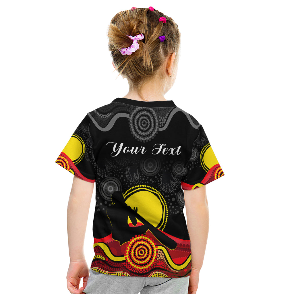 (Custom Personalised) Australian Indigenous Kid T Shirt Didgeridoo Man Circle Aboriginal Art - Vibe Hoodie Shop