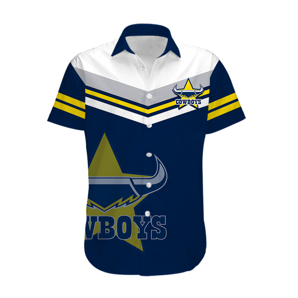 (Custom Text And Number) Cowboys Rugby 2023 Hawaiian Shirt Sporty Style Navy Blue - Vibe Hoodie Shop