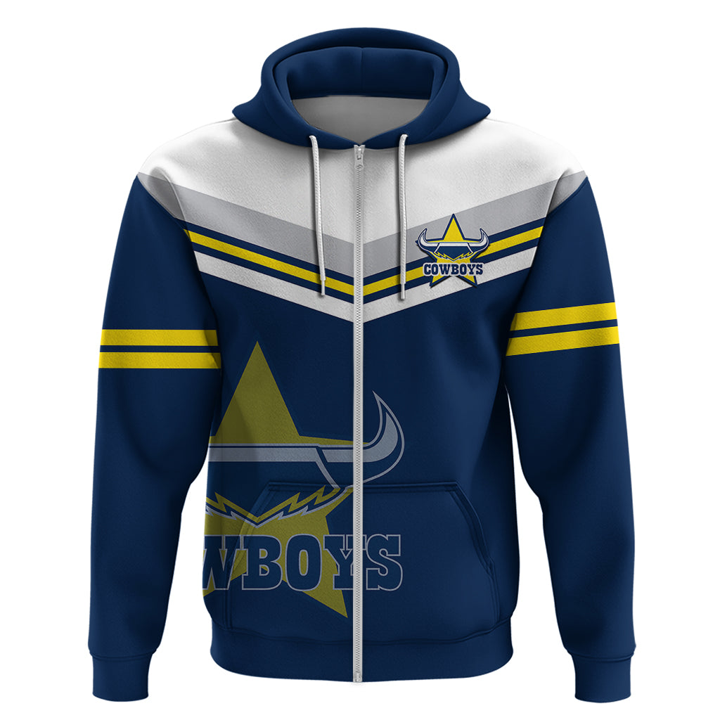 (Custom Text And Number) Cowboys Rugby 2023 Hoodie Sporty Style Navy Blue - Vibe Hoodie Shop