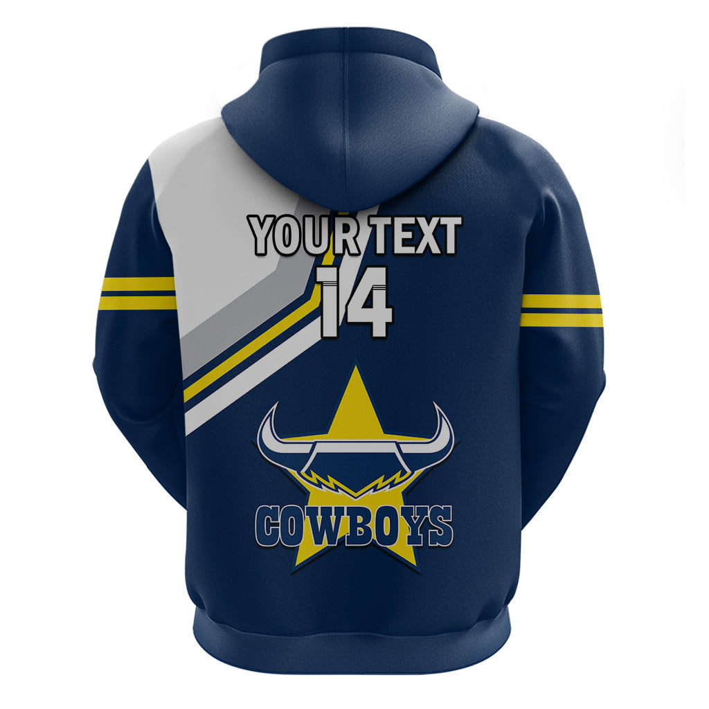 (Custom Text And Number) Cowboys Rugby 2023 Hoodie Sporty Style Navy Blue - Vibe Hoodie Shop