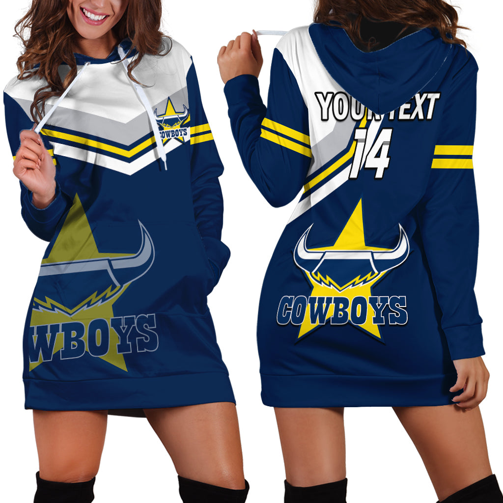 (Custom Text And Number) Cowboys Rugby 2023 Hoodie Dress Sporty Style Navy Blue - Vibe Hoodie Shop