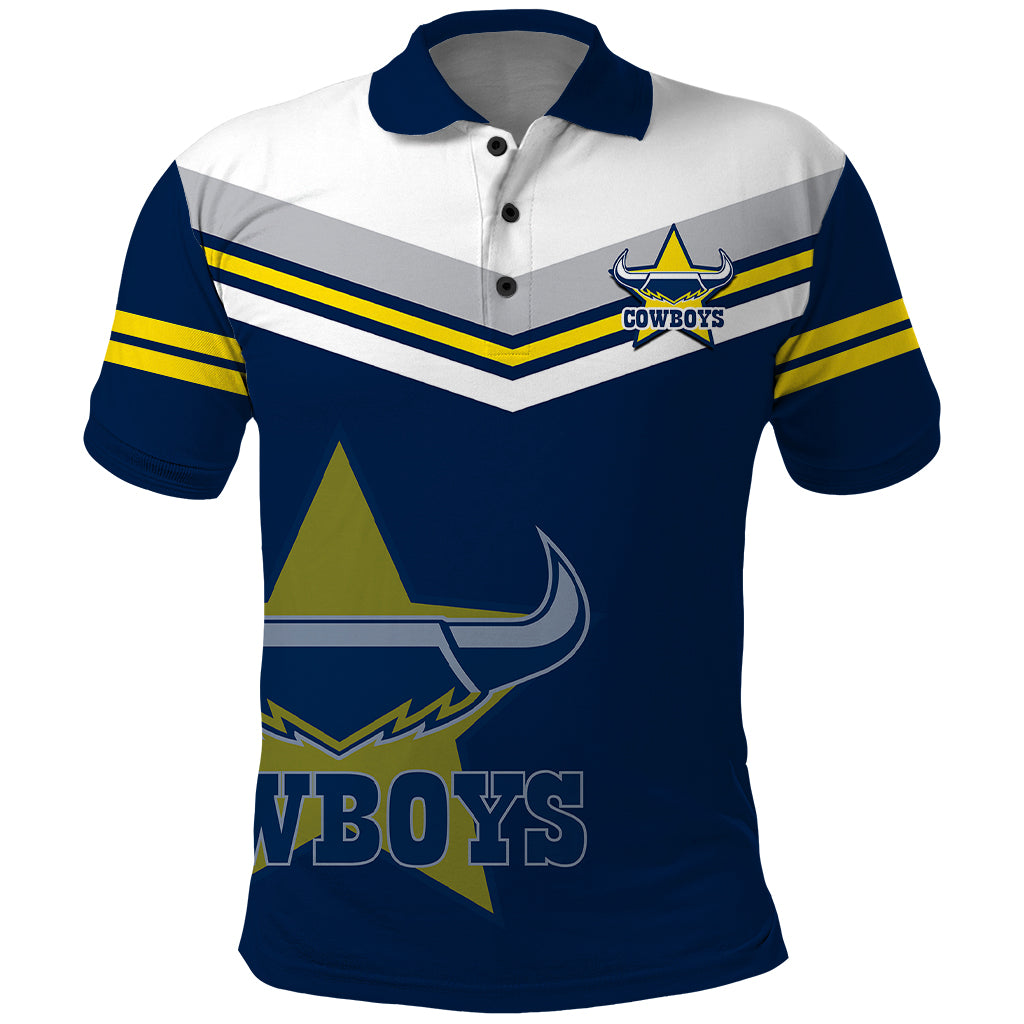 (Custom Text And Number) Cowboys Rugby 2023 Polo Shirt Sporty Style Navy Blue - Vibe Hoodie Shop